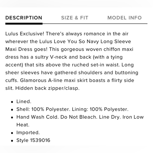 Lulu’s Love You So Long Sleeve Maxi Dress Size Small - Picture 14 of 15